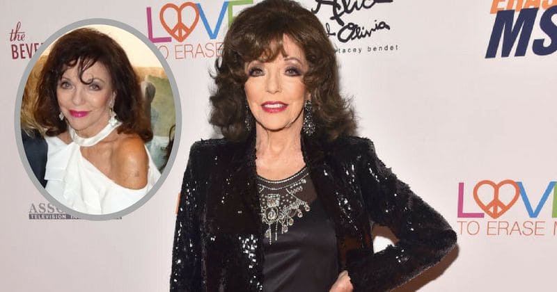 Joan Collins looks fabulous at 85 as she steps out for dinner with family