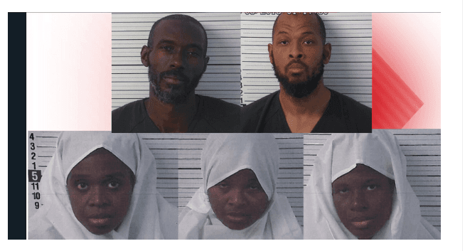 The five adults arrested from the New Mexico compound. (Twitter)