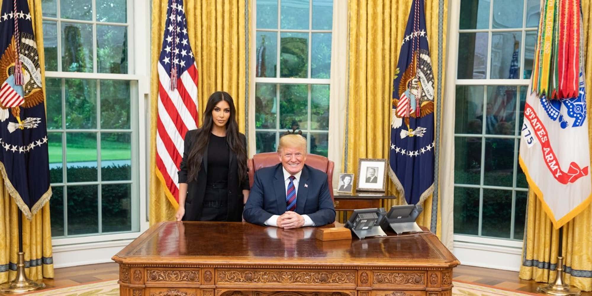 The time when Kim Kardashian met President Donald Trump to talk about prison reform and sentencing (Source: Donald Trump, Twitter)