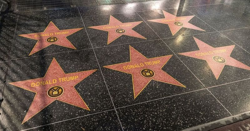 Fake Donald Trump stars pop up on Hollywood Walk of Fame, pro-Trump 'faction' claims responsibility