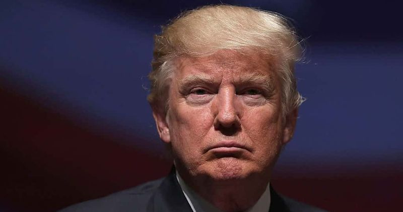 A white package fell from the sky, with Donald Trump's name on it, and no one was happy with its message
