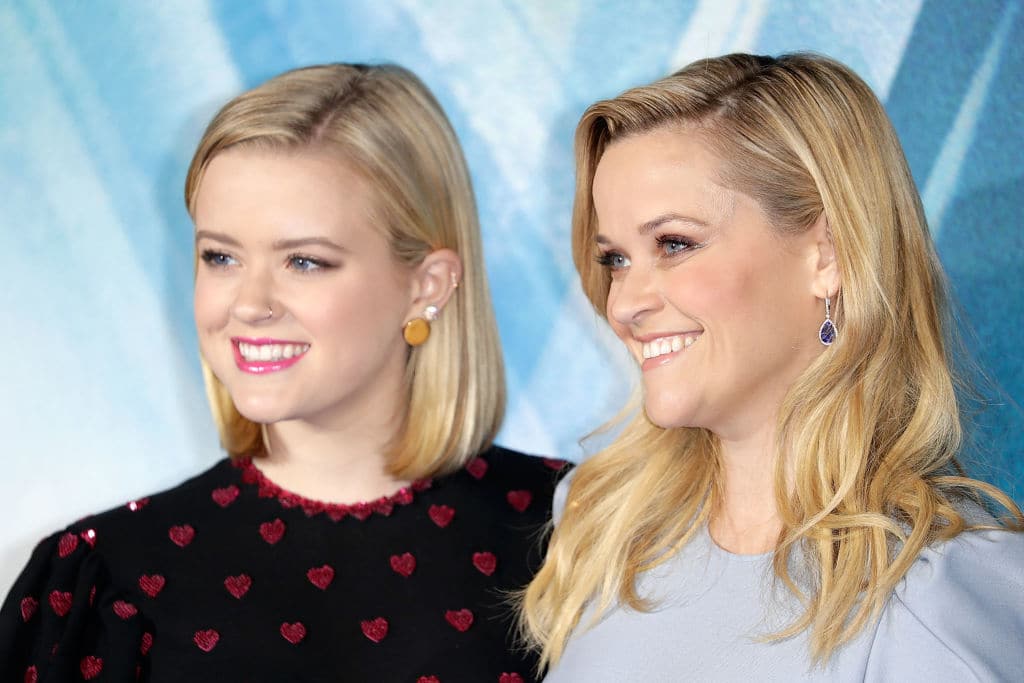 Reese Witherspoon (R) and Ava Phillippe attend the European Premiere of 'A Wrinkle In Time' at BFI IMAX on March 13, 2018 in London, England. (Photo by John Phillips/John Phillips/Getty Images)