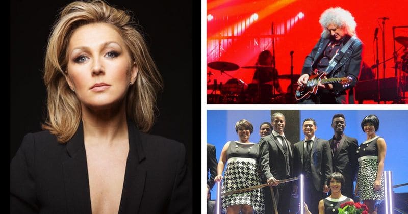 West End star claims she was barred from singing in Dreamgirls ballad because 'she is white'; Queen's Brian May erupts