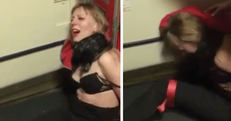 Passenger left wearing only a bra after being restrained by cabin crew for 'causing havoc' on flight