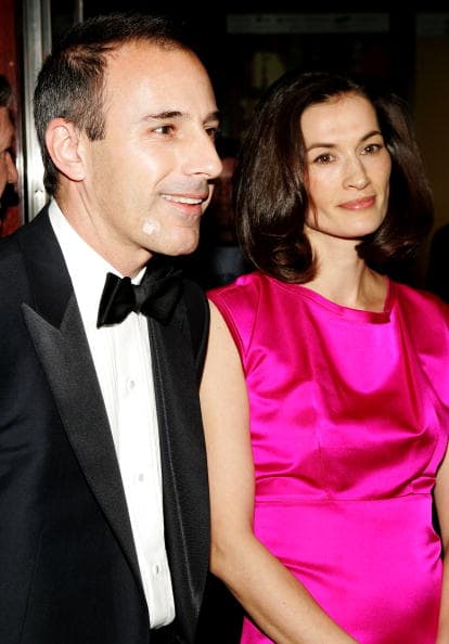 NBC 'Today' show host Matt Lauer and wife Annette Roque arrive for Time Magazine Celebrates New 'Time 100' list of Most Influential People In The World at the Time Warner Center on April 19, 2005 in New York City. (Photo by Paul Hawthorne/Getty Images)