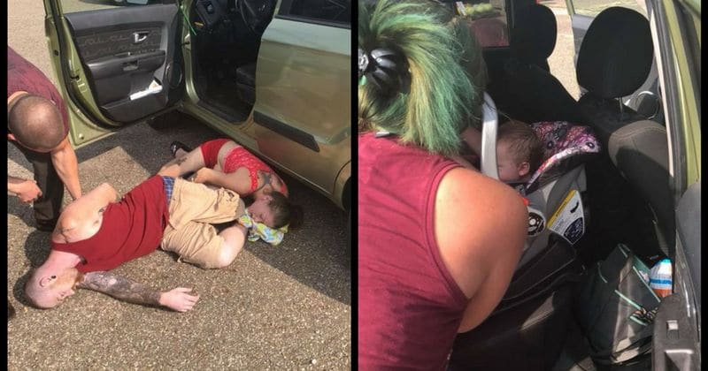 Baby girl saved from scorching car after parents pass out due to 'heroin overdose'