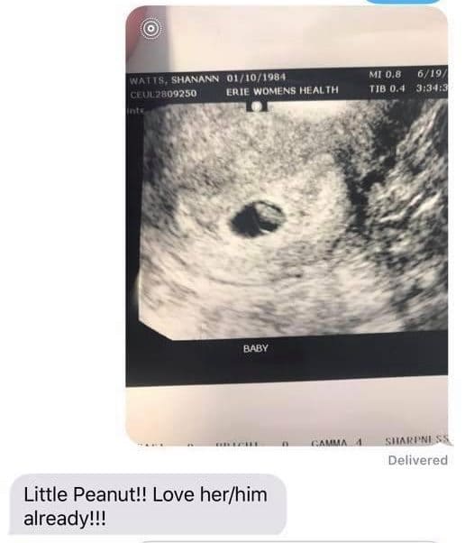 Shannan shared a screenshot of messages exchanged with her husband. (Facebook)