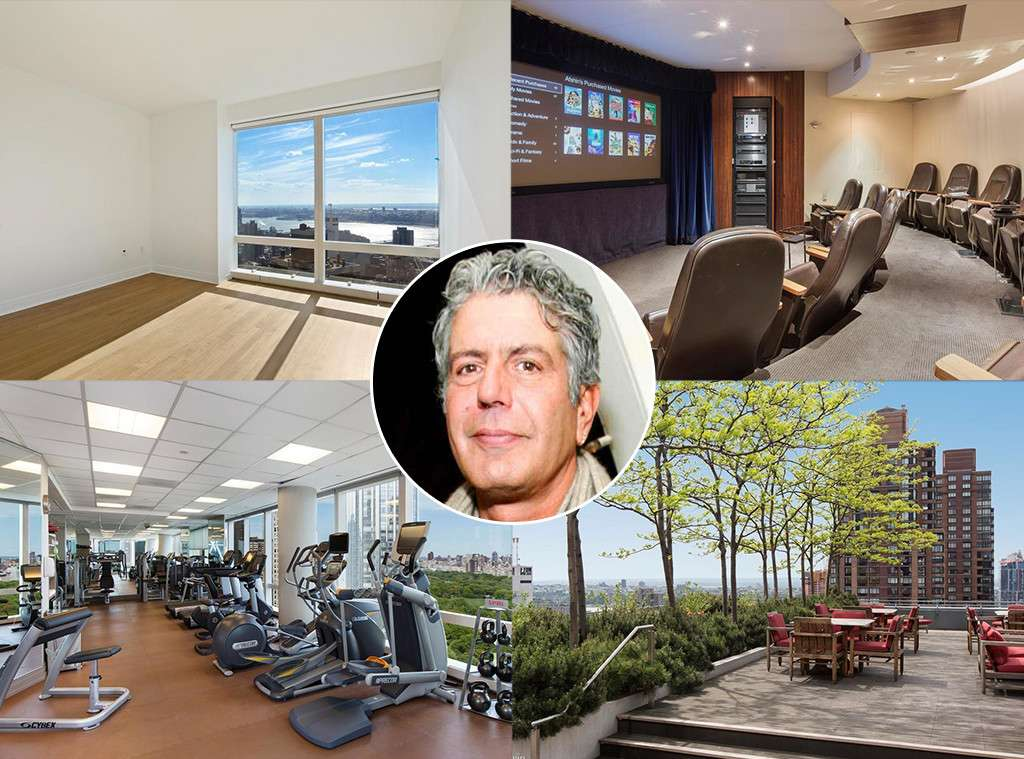 A layout of Bourdain's apartment in Time Warner Center. (Source: Street Easy)