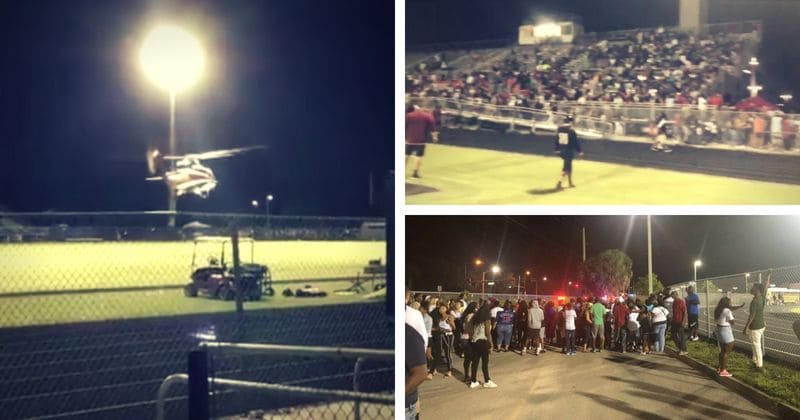 High school football game ends in carnage after fight sees two people shot