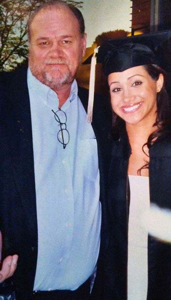 Meghan Markle with her father Thomas Markle at her college graduation (Facebook)