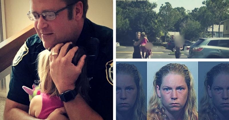 Supercop saves 3-year-old girl from hot car after she was locked inside for 12 hours after mother went to 'buy alcohol'