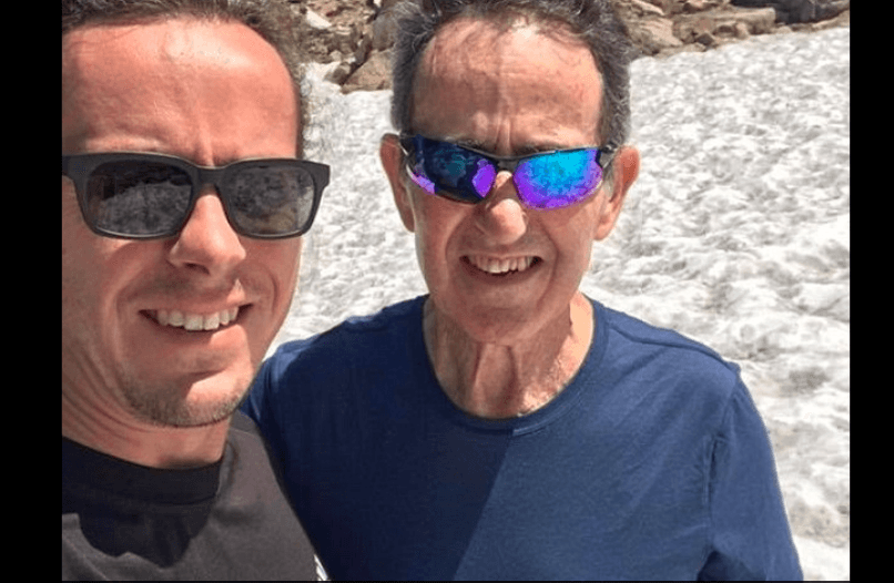 Justin Bilton and his 70-year-old father Charlie (left and right). (Facebook/Justin Bilton)