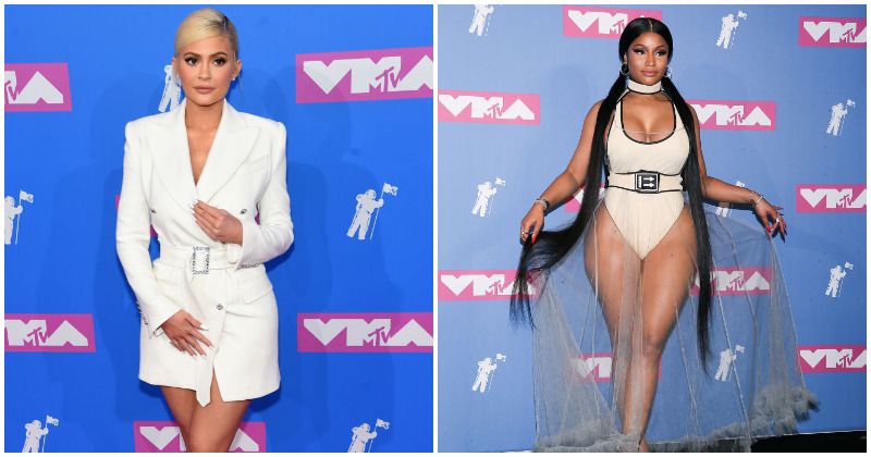 It's on VIDEO! Kylie Jenner goes out of her way to avoid bumping into Nicki Minaj at the VMAs red carpet