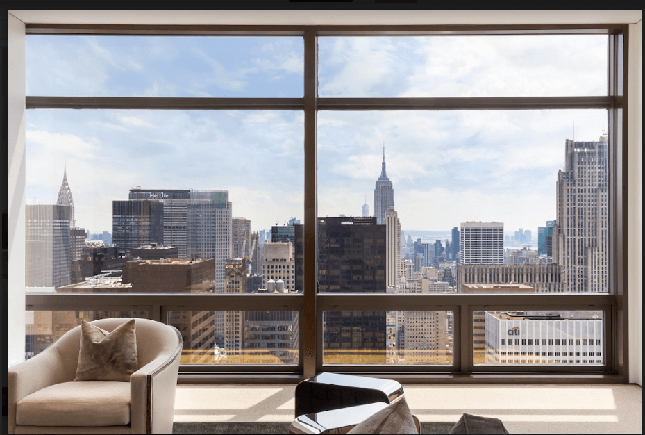 The apartment is located just below Trump's penthouse and real estate agents say they even adjoin in certain parts
