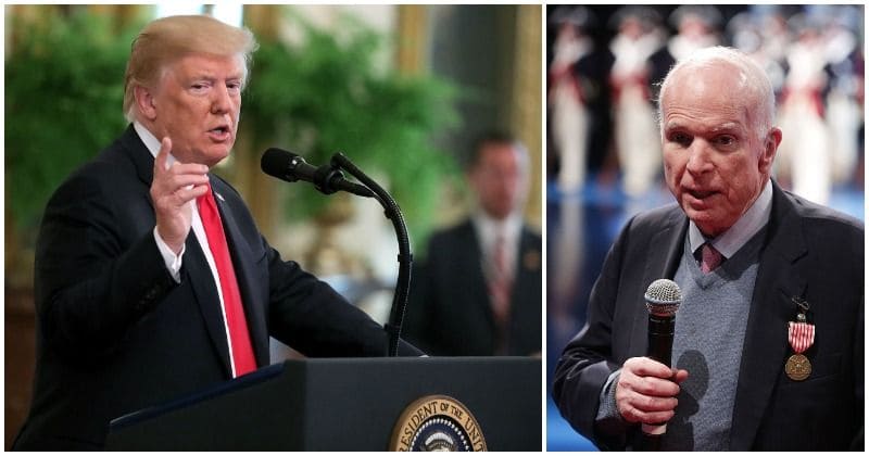 Trump talks about Kim Kardashian and Kanye West, but avoids talking about gravely ill John McCain