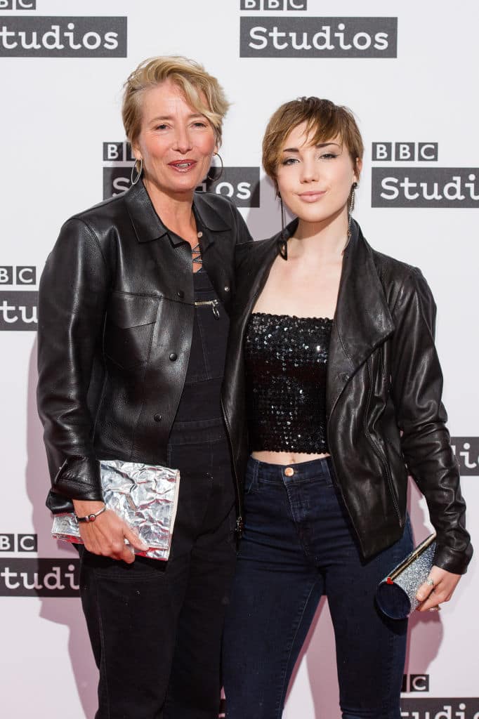 Emma Thompson with daughter Gaia Wise at BBC Broadcasting House on June 5, 2017 in London (Photo by Jeff Spicer/Getty Images)