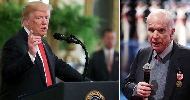 White House wanted to call John McCain a "hero", but Donald Trump was having none of it