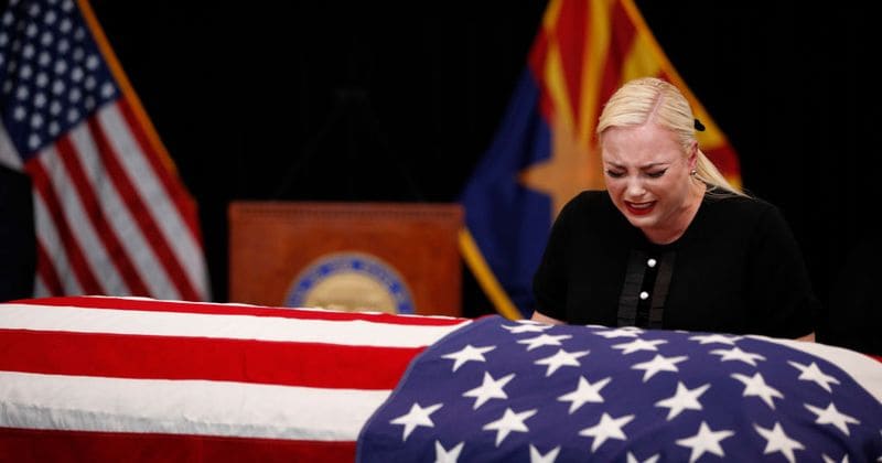 A daughter's last goodbye: Meghan breaks down as thousands gather to pay tribute to war hero John McCain