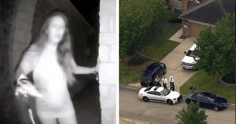 Mystery woman seen frantically ringing door bell found safe after boyfriend shoots himself dead
