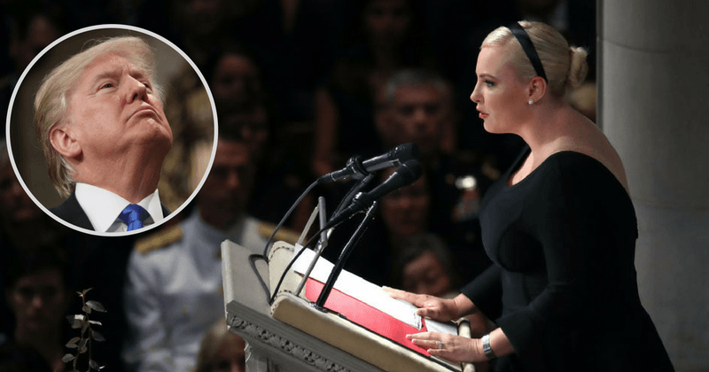 Donald Trump's response to Meghan McCain's eulogy for her dad is a MAGA tweet