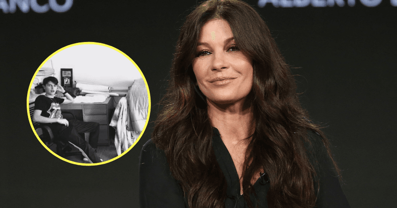 Catherine Zeta-Jones sees off son Dylan to University in an emotional video post