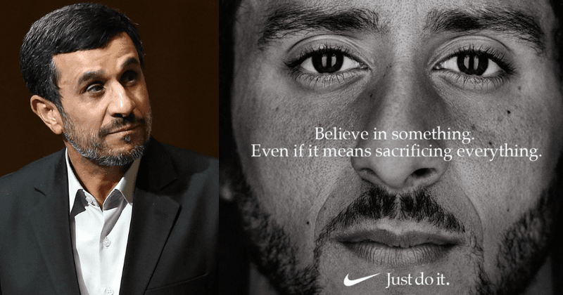 After backing Serena Williams, former Iranian President Ahmadinejad now supports Kaepernick, says he should be in NFL