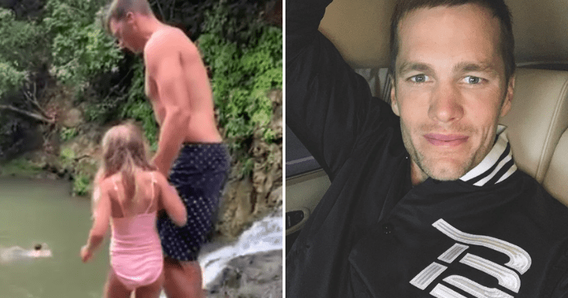 Tom Brady seen dragging screaming 6-year-old daughter Vivian off cliff in terrifying video, fans deeply concerned