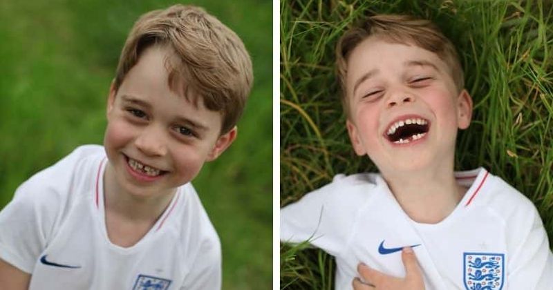 Prince George flashes toothy grin as he reveals sporty side in new birthday photos taken by mom Kate Middleton