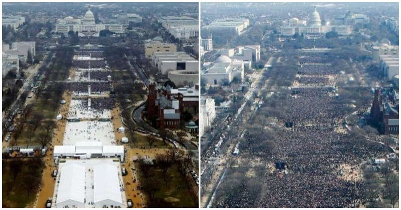 Photos of Trump inauguration were doctored to make the crowd look bigger after his intervention: Report