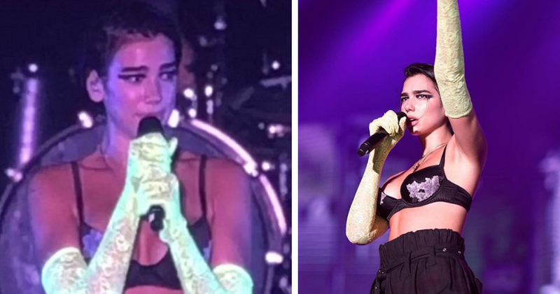 Dua Lipa breaks down in tears as fans are removed for waving rainbow flags at Shanghai concert