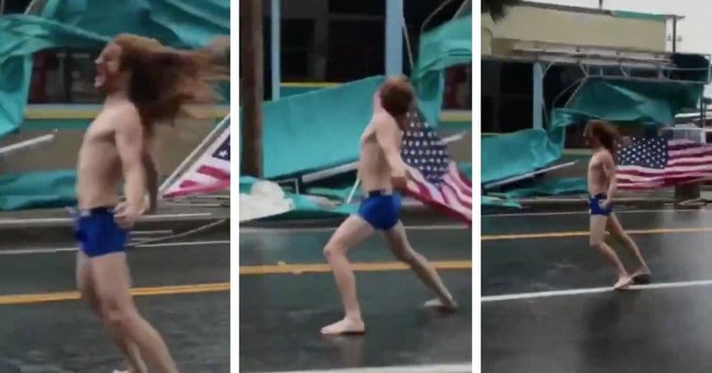 Remember Florida Man? Well, he's back and showing Hurricane Florence exactly who's boss