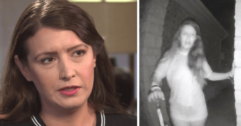 Mystery woman captured on surveillance camera ringing doorbell before vanishing said she "awoke" to a "nightmare"