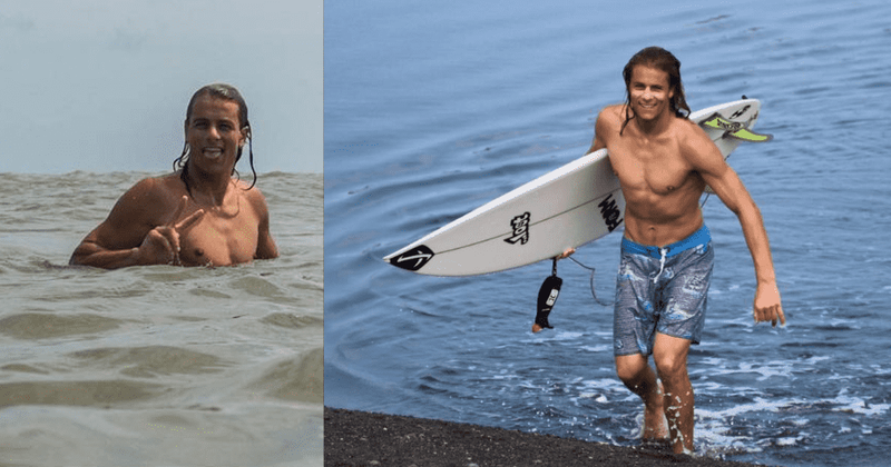 Professional surfer, 23, goes to bar after getting bit by shark to show off his injuries rather than to a hospital to get them treated