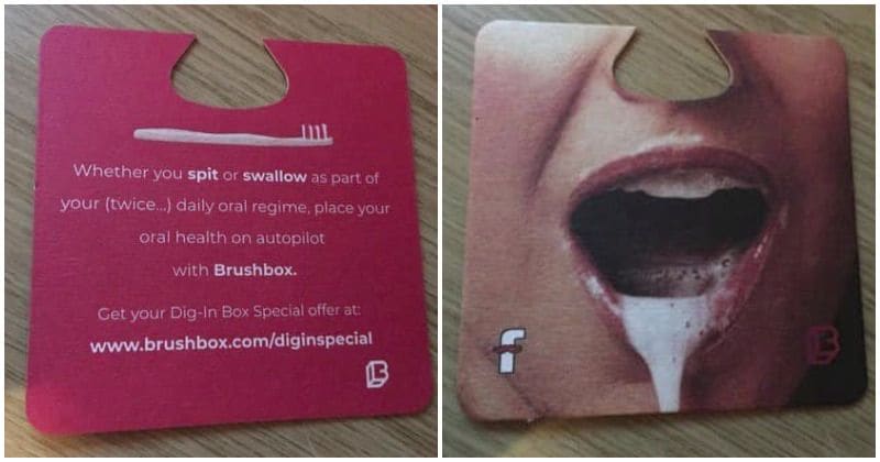 Toothbrush company apologizes for highly sexual 'spit or swallow' ad targeting female freshers