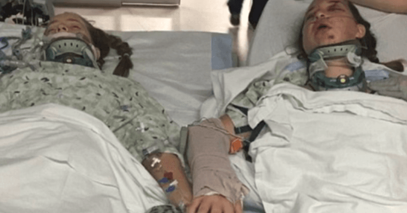 Heartbreaking photo of 12-yr-old girl clutching her sister's hand moments before dying of an ATV crash
