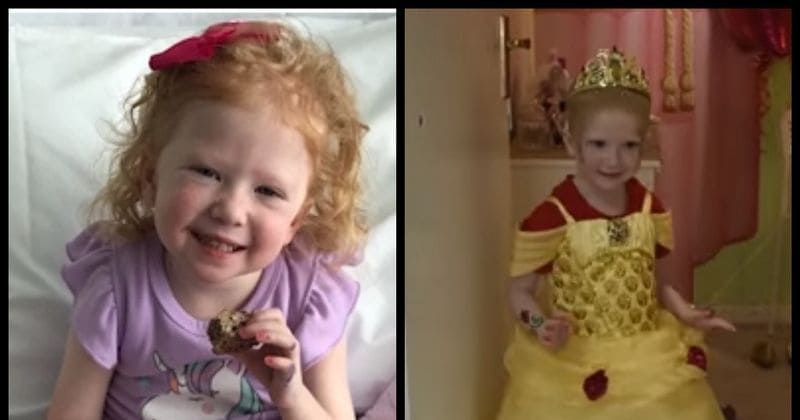 Heartwarming moment a 4-year-old girl who survived cancer spends the day as a princess riding a horse-drawn carriage
