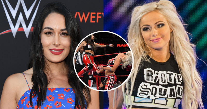 'Was this an accident?' Liv Morgan gets kicked in the face by Brie Bella weeks after she had trolled the wrestler's twin sister
