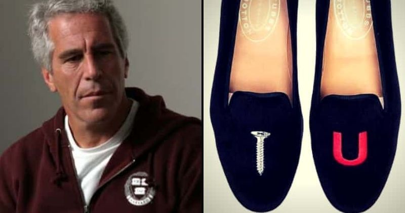 Jeffrey Epstein crashed party wearing 'Screw U' shoes along with seemingly underage girl after being convicted of child prostitution