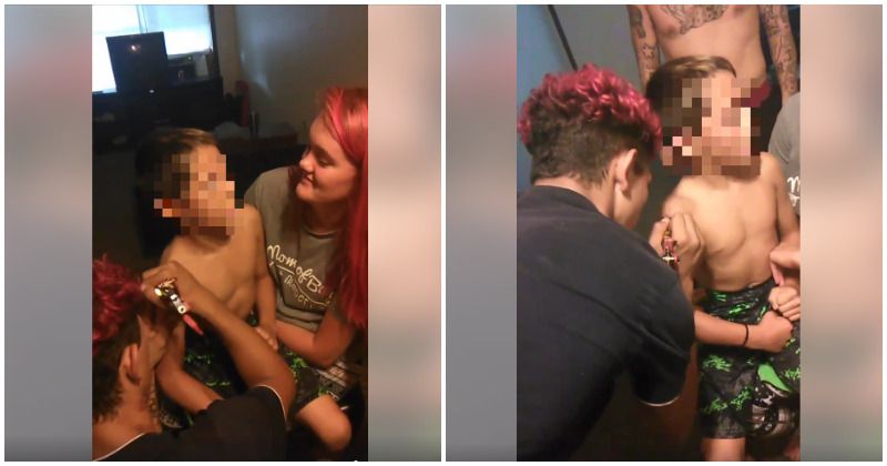 Mother slammed after video surfaces of her 9-year-old son getting a tattoo on his arm with her permission