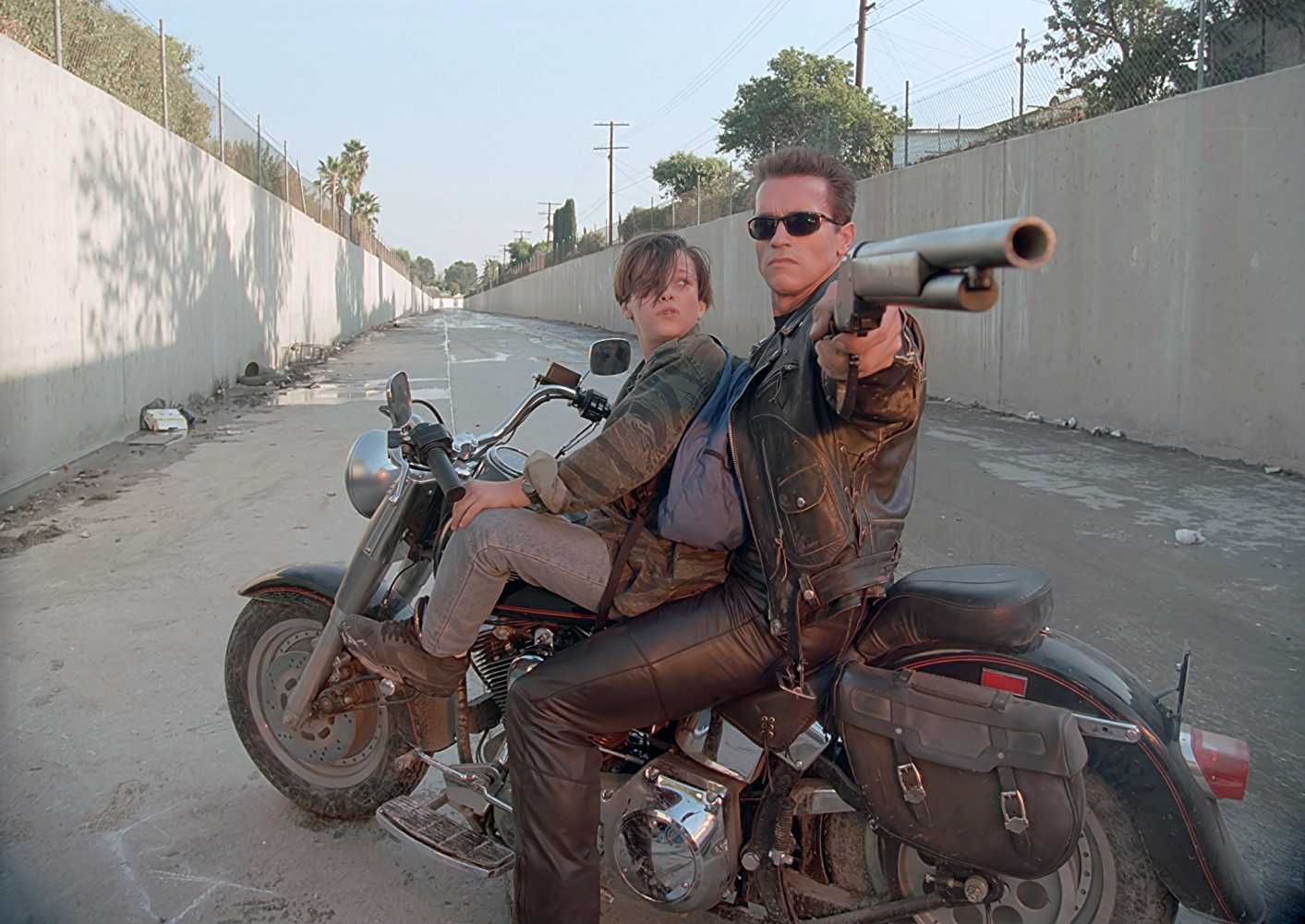 Arnold Schwarzenegger and Edward Furlong in 'Terminator 2: Judgment Day'