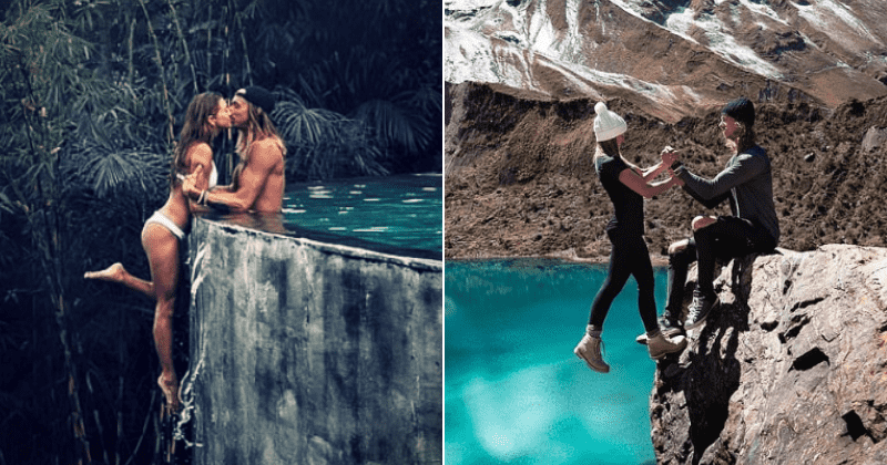 Travel-blogging couple get slammed for sharing yet another ‘dangerous’ photo, man blasted for risking girlfriend’s life