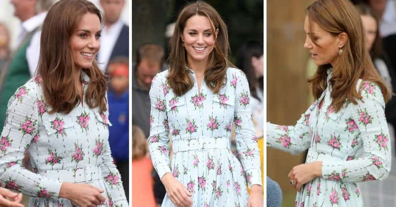 Kate Middleton looks stunning in light blue Emilia Wickstead dress as she unveils her 'Back To Nature' garden