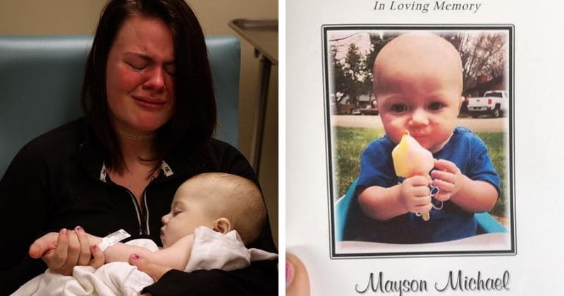 Mother shares heartbreaking pictures of her last moments with 8-month-old son's body after he died of SIDS