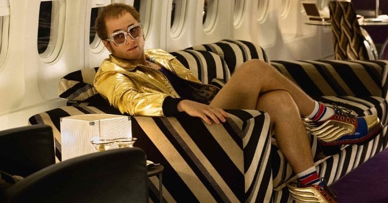 'Rocketman' first look: Taron Egerton dons golden jacket and Sir Elton John's iconic glitter glasses in the upcoming "fantasy musical"