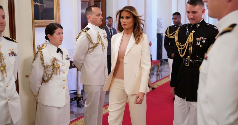 Melania Trump gives the White House a makeover restoring antique furniture and refreshing faded fabrics cost-effectively
