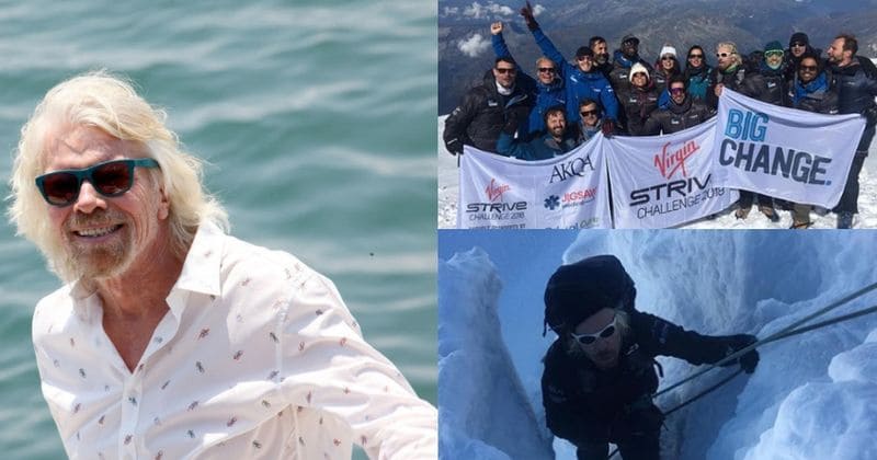 Richard Branson and son were 'seconds from death' as rocks crashed over their heads during gruelling mountain climb