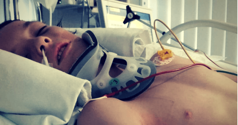 Heartbroken mother shares pictures of teenage son in coma after school fight caused his heart to "stop twice"