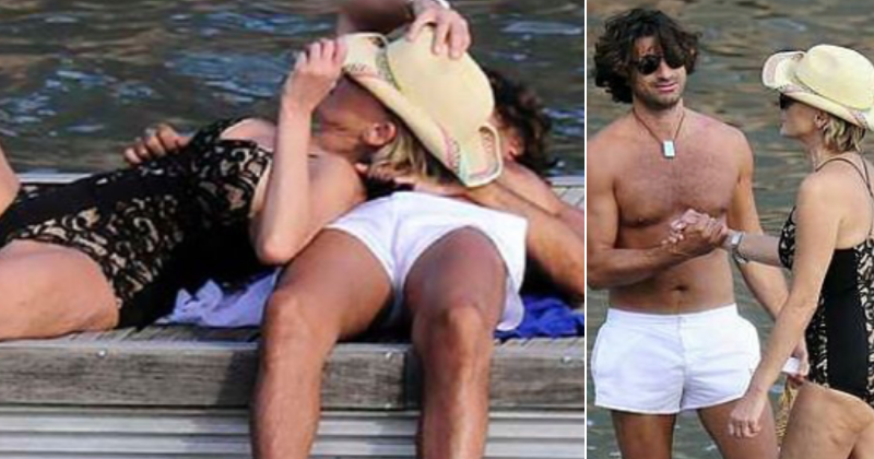 60-year-old Sharon Stone stuns in lace swimsuit as she lounges with toyboy Angelo Goffa on romantic gateway