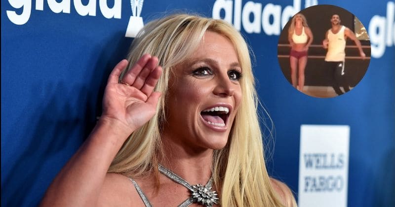 Britney Spears oozes sexuality as she does steamy salsa in bra and hot pink shorts