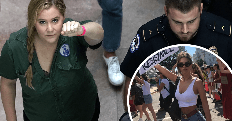 Amy Schumer and Emily Ratajkowski among hundreds arrested at Brett Kavanaugh protest in DC